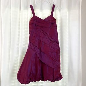 Max Mara Taffeta Silk Purple Bubble Dress size 8 / 42 - NWT